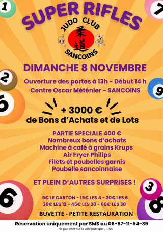 Image de l'actu 'Le judo club Sancoins organise ses rifles! De nombreux lots à gagner!'