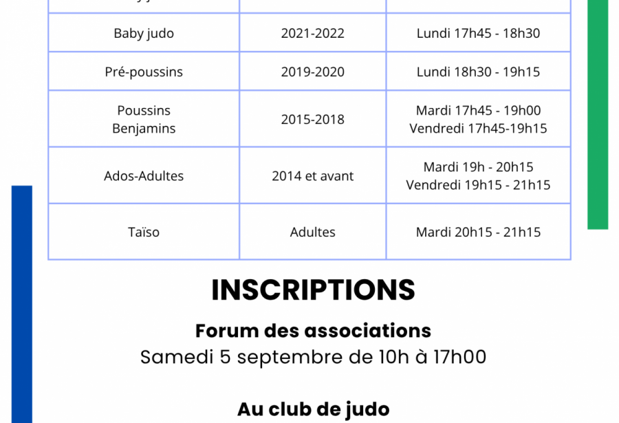 Inscriptions 2026-2027